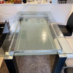 【ネット決済】ニトリのダイニングガラステーブル