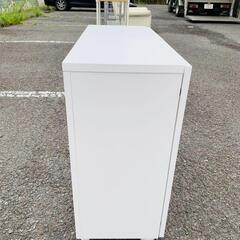 カウンター下収納ワゴン 扉タイプ ホワイト キャスター付き カウンター下収納ワゴン 扉タイプ ホワイト キャスター付き カウンター