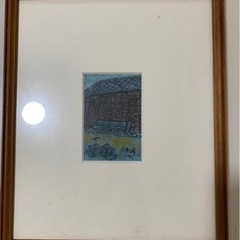 小野忠重カラー版画（石組廃屋上つ関）