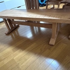 値下げ ダイニングセット 140テーブル 回転椅子2 ベンチ