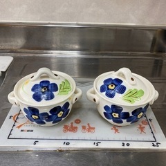 スープマグ　蓋付き　青花　２つ