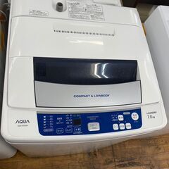 洗濯機　No.6380　AQUA　7kg　2012年製　AQW-...
