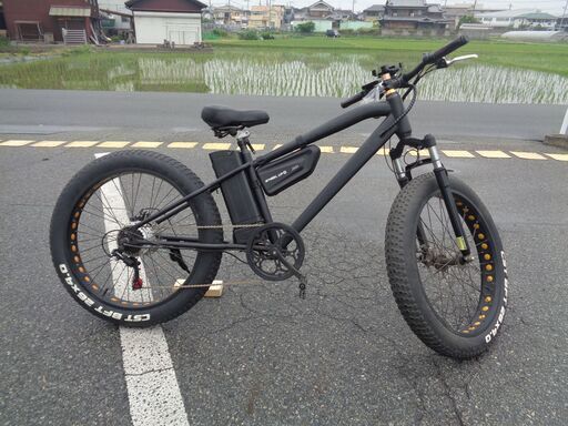 ファットバイク 26インチ 6速 電動自転車 黒 (80)