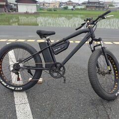 ファットバイク 26インチ 6速 電動自転車 黒 (80)