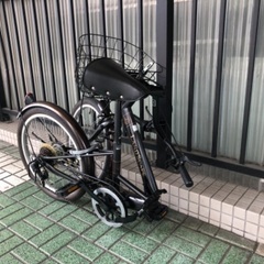 🔹折りたたみ自転車🔹6段 オートライト カゴ付き。