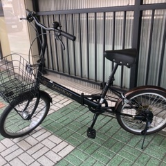 🔹折りたたみ自転車🔹6段 オートライト カゴ付き。