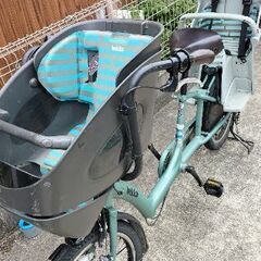 ブリジストン　ビッケ　三人乗り自転車モスグリーン