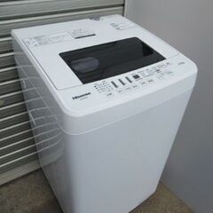 09【清掃済】 ハイセンス　4.5㎏　全自動洗濯機　2019年　