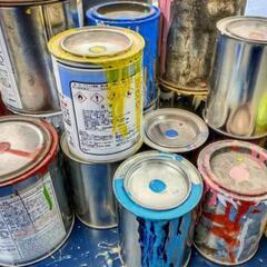 （有料回収）硬化塗料缶の回収します。