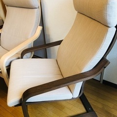 IKEA ポエング アームチェア（1人用ソファ）を2つ（購入から4ヶ月）