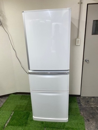 北九州市内配送無料　保証付き　三菱電機 MITSUBISHI ELECTRIC MR-C34W-W [冷蔵庫 Cシリーズ （335L・右開）