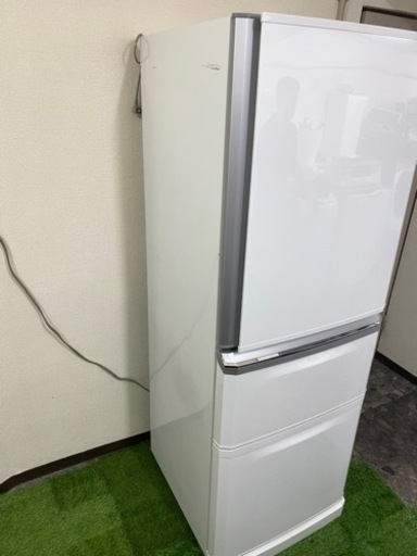 北九州市内配送無料　保証付き　三菱電機 MITSUBISHI ELECTRIC MR-C34W-W [冷蔵庫 Cシリーズ （335L・右開）