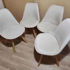 北欧風ダイニングチェア4脚セット（中古）