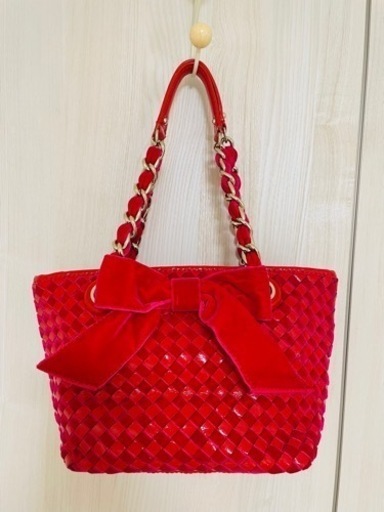 【Kate spade】ハンドバック　ベロア　リボン