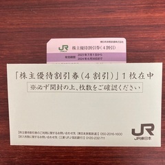 JR東日本　株主優待割引券 4割引が1枚　2024年6月30日まで