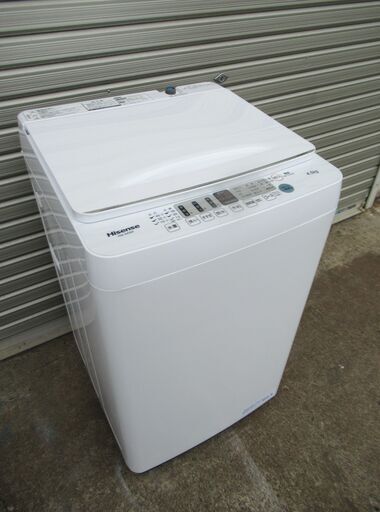 16 【清掃済】 ハイセンス　4.5㎏　全自動洗濯機　2021年