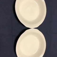 ホワイト　カレー皿　2枚セット