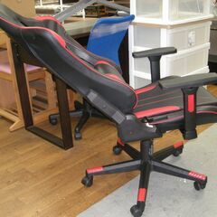 R466 NITORI ニトリ ワークチェア、ゲーミングチェア(GM701 BK/RE) Used