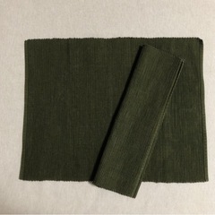 【美品】無印　インド綿手織ランチョンマット　2枚セット