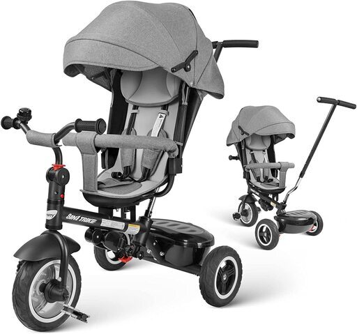 最終値下げ　新品訳あり　besrey 三輪車 ベビーカー かじとり 8 IN 1