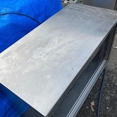 ③【中古品】tanico 収納付き業務用テーブル 作業台 ステンレス