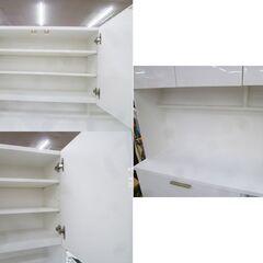 ニトリ キッチンボード SORREL 120KB-WH ホワイト エナメル調 レンジボード 食器棚 キッチン収納 収納家具 NITORI 苫小牧西店