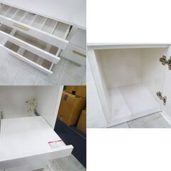 ニトリ キッチンボード SORREL 120KB-WH ホワイト エナメル調 レンジボード 食器棚 キッチン収納 収納家具 NITORI 苫小牧西店