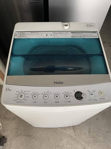 Haier/ハイアール☆5.5kg☆全自動洗濯機☆「お急ぎコース」!!「しわケア」脱水【◆JW-C55A-W】