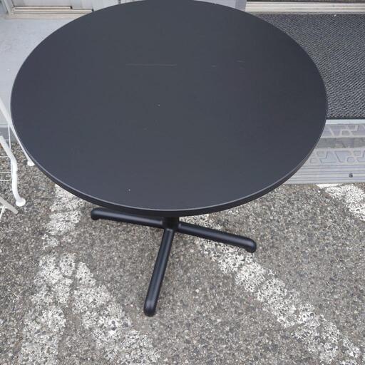 住まいの助っ人激安価格挑戦中IKEA イケア円形テーブル　黒　シック