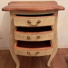 木製 電話台 戸棚　アンティーク 猫足　コメント大歓迎です！