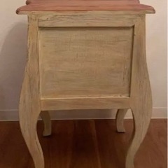 木製 電話台 戸棚　アンティーク 猫足　コメント大歓迎です！