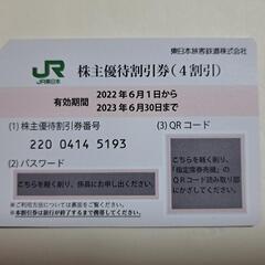 JR東日本株主優待割引券(4割引)１枚※期限間近