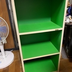 3段収納カラーボックス（緑）