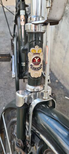 昭和レトロのヴィンテージ自転車（室内保管）メッキ部分に輝きの残る