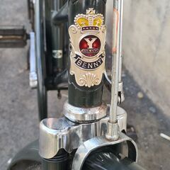 昭和レトロのヴィンテージ自転車（室内保管）メッキ部分に輝きの残る