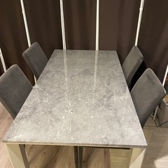 大理石風テーブル DAY 桜屋工業 ☆お取引中☆ダイニングテーブルセット 4人掛け 大理石 桜屋工業