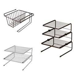 キッチン収納　ラック　吊り下げ棚　戸棚下収納　スチールラック　3点