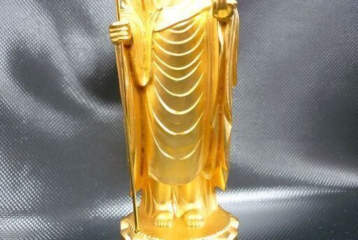 ☆地蔵菩薩 高さ210mm 仏像 金色 牧田秀雲 お地蔵様 お地蔵さん 道祖神