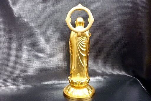☆地蔵菩薩 高さ210mm 仏像 金色 牧田秀雲 お地蔵様 お地蔵さん 道祖神