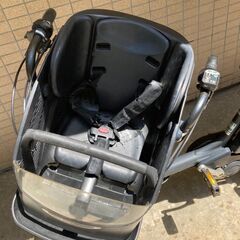 走行OK　清掃済み　屋内保管　3人乗り　電動自転車　20インチ　グレー　ブリジストン　ブリヂストン　Angelino　子供のせ　No.C-7