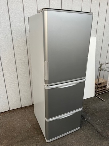 どっちもドア■シャープ 3ドア冷凍冷蔵庫 350L 2019年製■SHARP SJ-W351E-S 3ドア冷蔵庫 主に2～3人用 シルバー系