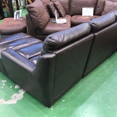 【愛品館八千代店】本革　カウチソファ　DBR