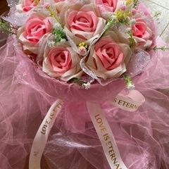 バラ11ピンク　造花　新品