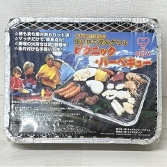 【未開封品】使い捨て炭火グリル BIGK キャンプ BBQ 炭火...