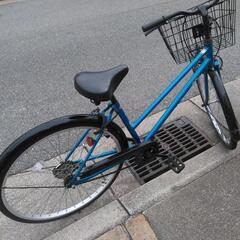 自転車 26インチ 青 黒2トンカラー アサヒ 購入品 中古