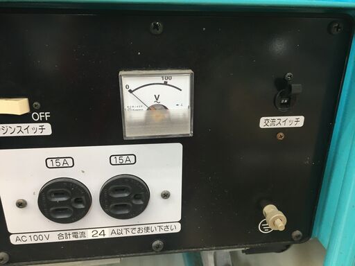 ヤマハ YSG2400A 発電機 中古品 100V 定格出力3.9PS 最大出力6PS