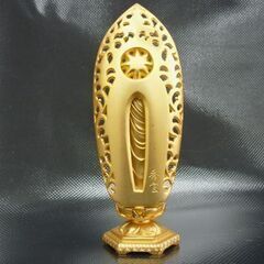 ☆阿弥陀如来立像 高さ155mm 仏像 金色 牧田秀雲 来迎形式 極楽浄土 札幌 北20条店