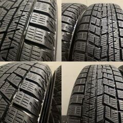 【YOKOHAMA ice GUARD iG60 155/65R14】スタッドレス【Weds JOKER 14インチ 4.5J4HPCD100+45】バリ溝 N-BOX フレア タント等　(VTF792)クレジットカード QRコード決済可能