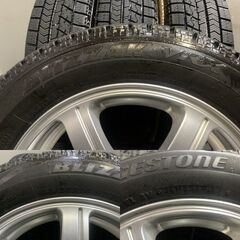 【BS BLIZZAK VRX 155/65R14】スタッドレス【FEID G6 14インチ 4.5J4HPCD100+45】19年製 バリ溝 タント スペーシア N-BOX等　(VTF793)クレジットカード QRコード決済可能