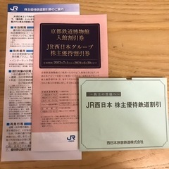 JR西日本　株主優待鉄道割引券×3枚